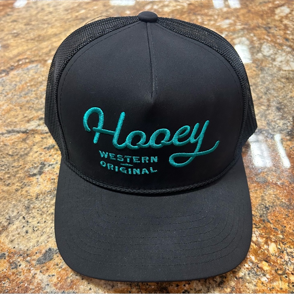 Black and Teal brand new hooey hat